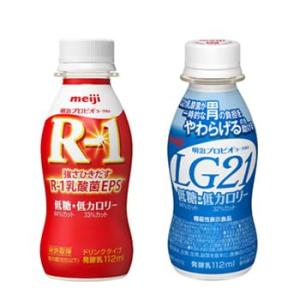 明治ヨーグルトドリンク「R-1低糖低カロリー」「LG21低糖・低カロリー」 2種類セット各12（24...
