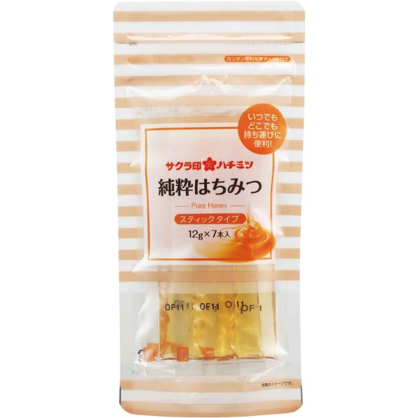 加藤美蜂園本舗 サクラ印 純粋はちみつ スティックタイプ 12g×7本×4個