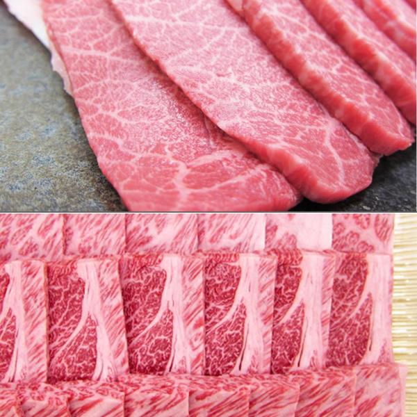 【肉のひぐち】 飛騨牛ハーフ＆ハーフ（かたロース肉500ｇ＆もも・かた焼肉用500ｇ）