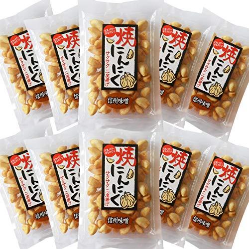 焼にんにく 信州味噌味80ｇ×10袋 まとめ買いセット 毎日の健康スナック サクサクフライドガーリッ...