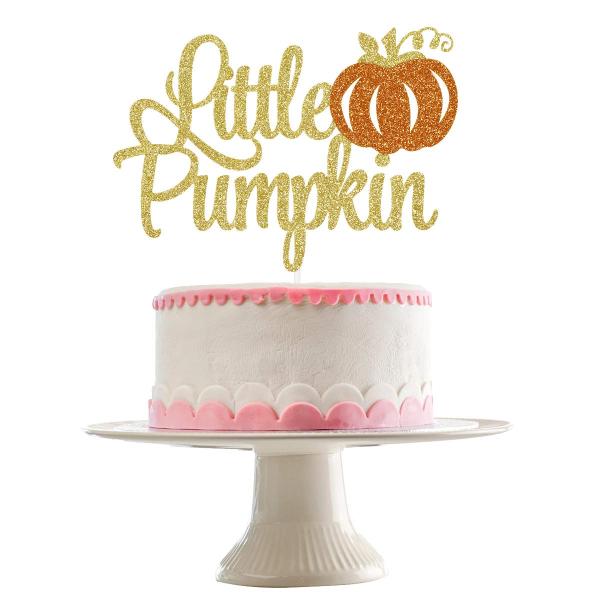 ゴールド リトルパンプキンケーキトッパー リトルパンプキン ベビーシャワー ケーキトッパー パンプキ...