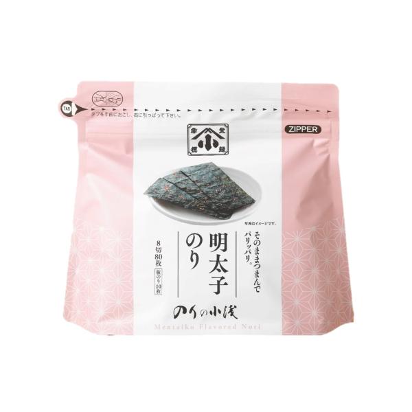 小浅商事 【４袋セット】明太子のり 8切80枚入 × ４袋