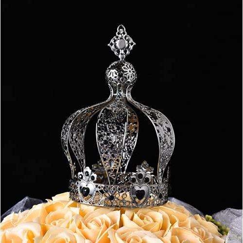 Crown クリエイティブメタルケーキトッパーアクセサリーベビーシャワー誕生日ケーキデコレーションク...