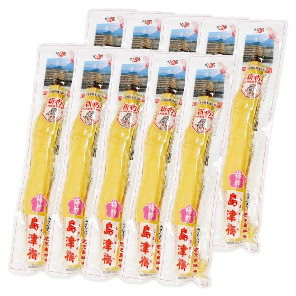 水溜食品 島津梅（寒干沢庵)10本セット ※1本物 半割カット