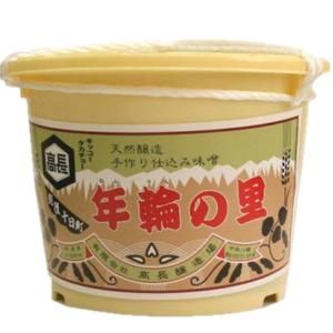 高長醸造場 赤みそ 年輪の里 4kg 樽 天然醸造 手造り仕込み味噌