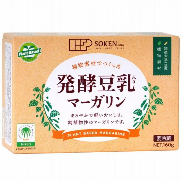 創健社 発酵豆乳入りマーガリン 160g ×4個セット