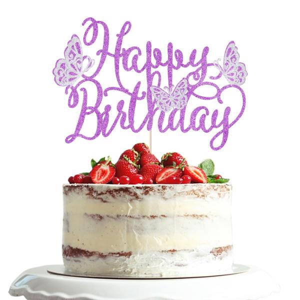 Dxsdgetue カラーグリッター Happy 1st Birthday ケーキトッパー、3D バ...