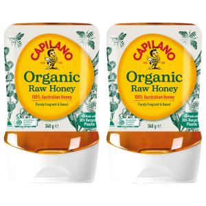 【2個セット】カピラーノオーガニックローハニー 340g x 2個 正規品 100% 純粋 はちみつ 蜂蜜 オーストラリア産 Capilano Org