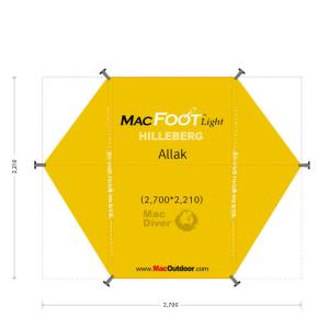 Hillberg ヒルバーグ アラック専用 一体型 グランドシート ハイクオリティ Macoutdoor Mac foot light