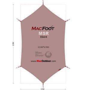 MSR エリクサー4 一体型 グランドシート ハイクオリティ Macoutdoor Mac foot