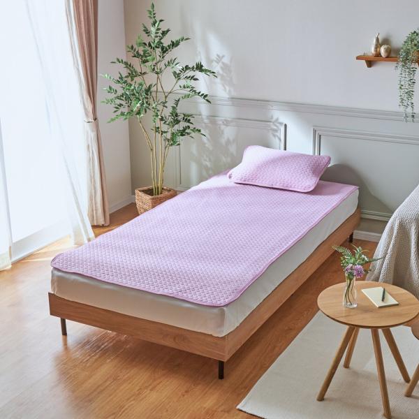 【新品未使用】AQUA アクア メントールひんやり× 綿混パイル リバーシブル敷きパッド ＜シングル...