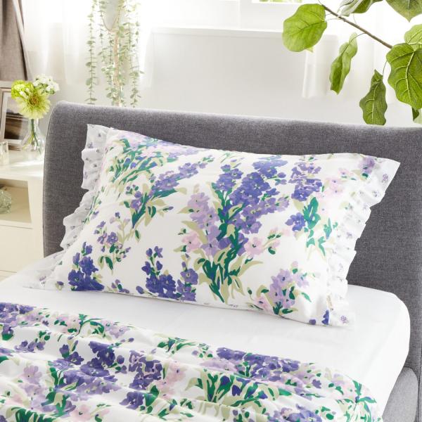 【新品未使用】LAURA ASHLEY ローラアシュレイ ストックス コットンサテン100％ ピロー...