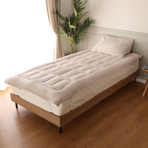 【新品未使用】＜シングル＞ 快眠博士 とろけるふとん “イニフィーII” 敷きパッド ミルクティー【...