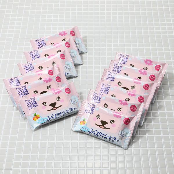 【新品未使用】汗すっきり！ ひんやり ふくだけシャワー フルーティー シャボンの香り＜ミニサイズ＞ ...