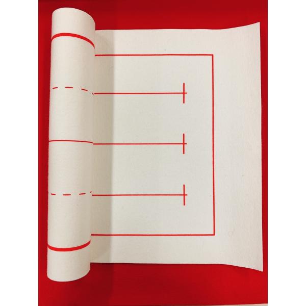 半切判罫入り白　45cm x 150cm 2mm