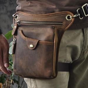 メンズ　レッグポーチ レッグバッグ ボディバッグ 本革