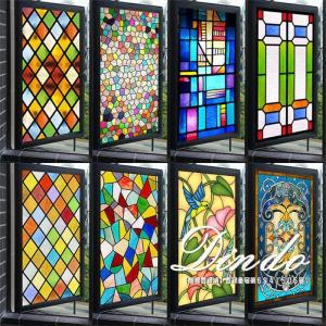 ガラスフィルム 窓用 断熱シート レトロ柄 目隠しシート