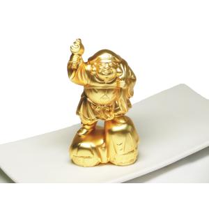 好運呼び込む 純金メッキ 大黒天 ( 桐箱入 24K ) 寿台座 付 ＜仏像・開運縁起物・幸運置物＞七福神の置物 大黒様の置物 大国主命 金色 置物｜eikohstore