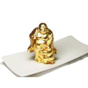 古美金調 恵比寿天 像(金属製) 石板台座 付 仏像 開運縁起物 七福神の