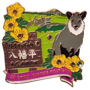 ▽霧島山ピンズ 日本百名山 ステンドスタイルピンズシリーズ