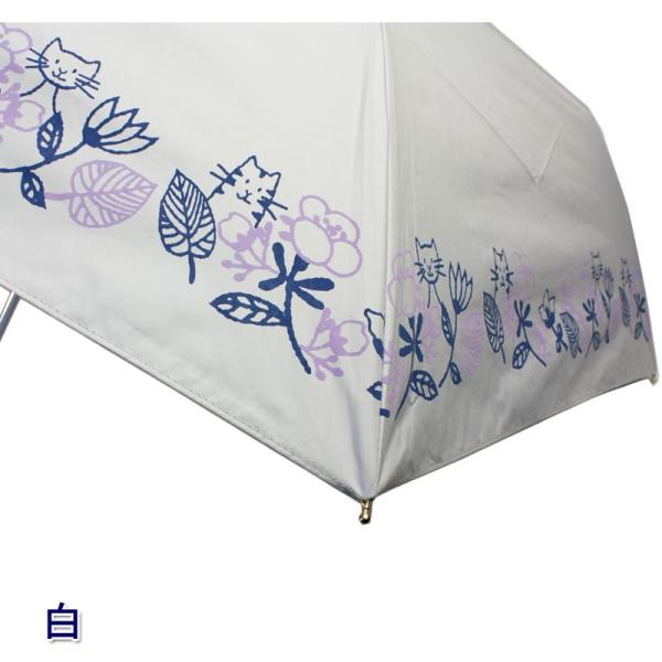 軽量ネコ柄晴雨兼用折りたたみ傘コンパクト
