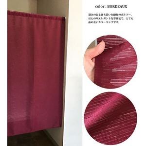 レースのれん　防炎加工のれん 85×150cm ボルドー モンド　　　８５ｘ１５０