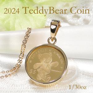 K24 K18 トイプードル コイン ネックレス 1/30oz 保護ガラス付 送料