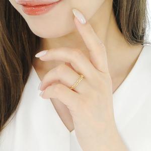 K18 YG ロープチェーン リング イタリア...の詳細画像2