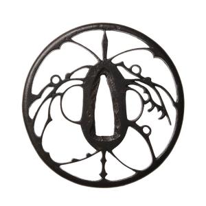 鍔・鐔 古甲冑師 左右海鼠透鍔【保存刀装具】刀装具 日本刀 刀剣