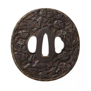 鍔・鐔 古甲冑師 左右海鼠透鍔【保存刀装具】刀装具 日本刀 刀剣