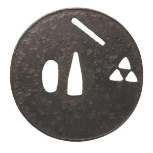 鍔・鐔 古金工 桐紋散鍔【文化資料刀装具】刀装具 日本刀 刀剣 : 永楽