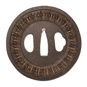 鍔・鐔 古甲冑師 左右海鼠透鍔【保存刀装具】刀装具 日本刀 刀剣