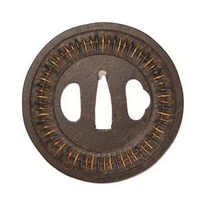 鍔・鐔 信玄 百足文様図鍔【保存刀装具】刀装具...の詳細画像1
