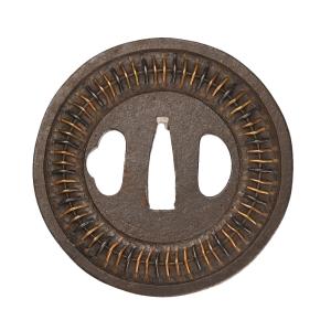 鍔・鐔 信玄 百足文様図鍔【保存刀装具】刀装具...の詳細画像2