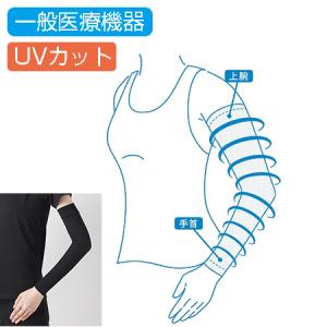 医療弾性スリーブ 弱圧タイプ 腕用 黒 M 2本入 (8-6588-03)(メール便)