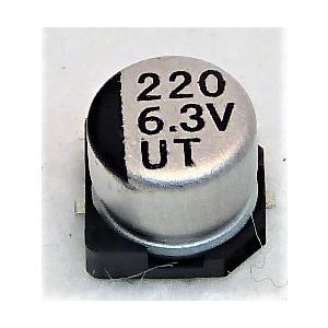 導電性高分子アルミ固体電解コンデンサ 6.3v 220μF 1個（ 220uf 