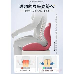 座布団 背もたれ付き 椅子用クッション 低反発...の詳細画像5