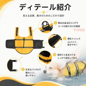 犬用 ライフジャケット ペット用 ライフベスト...の詳細画像1