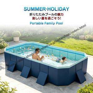 プール ビニールプール 折り畳み式 空気入れ不...の詳細画像1