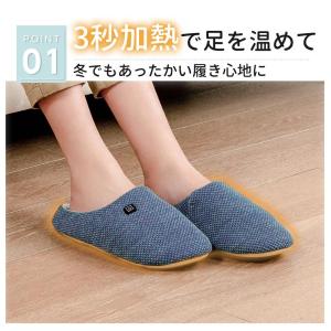 電気スリッパ 電気足温器 3秒速暖 コードレス...の詳細画像3