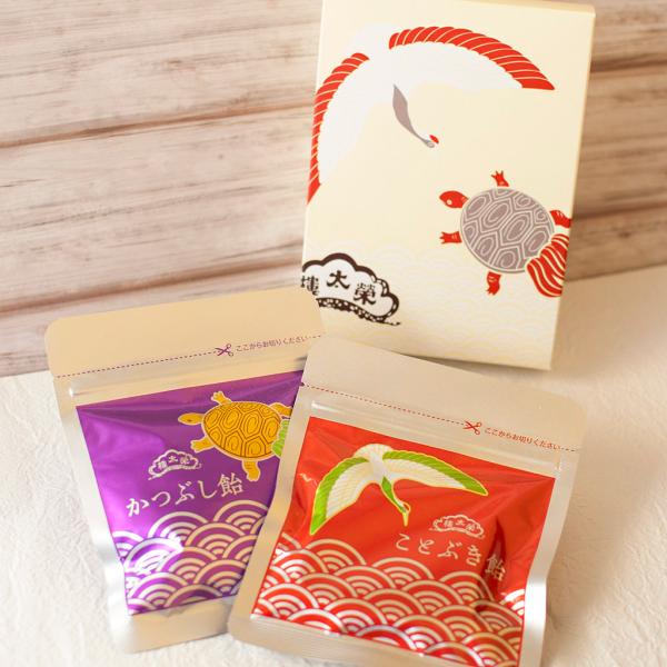 お歳暮 年賀 榮太樓 榮太樓飴 ことぶき飴・かつぶし飴 2袋（各40g） 箱入