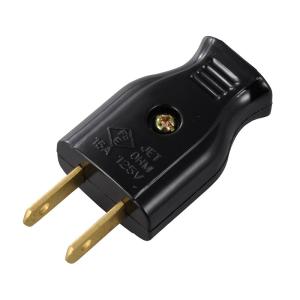 オーム電機 補修用 差込みプラグ 黒 RK-6125B-Z 00-8179
