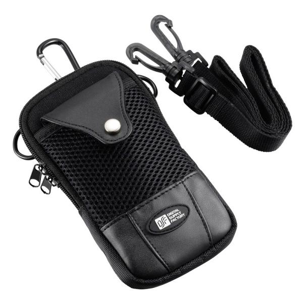 オーム電機 2ポケット スマートフォンポーチ Lサイズ SMP-CTWN-L 01-0649