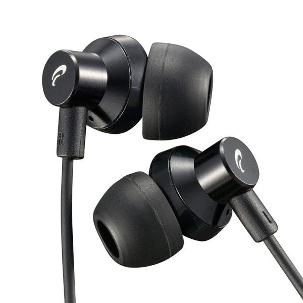 オーム電機 AudioComm ステレオインナーホン ブラック HP-B170N-K 03-2392