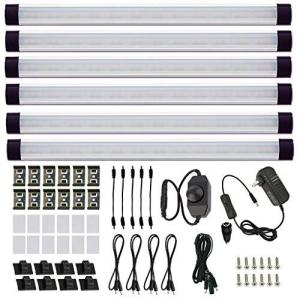 LEDバーライト AIBOO 長さ30CM LEDスリム照明器具 調光スイッチ 無階段調光 キッチン照明 ACアダプタ 高輝度 昼光色6000K
