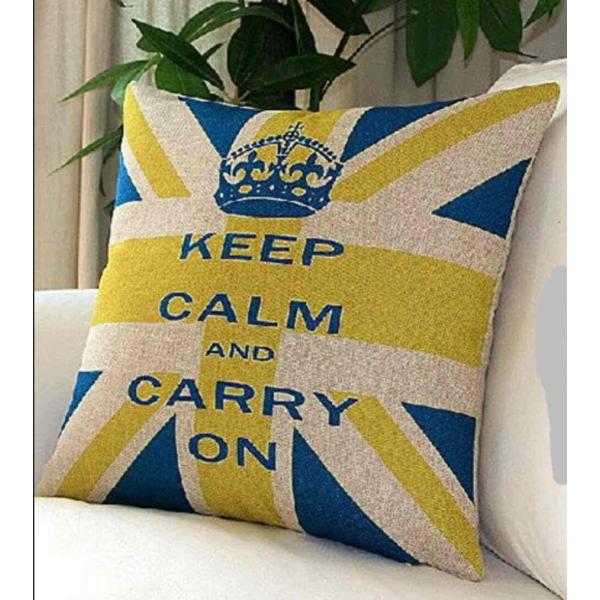 keep calm and carry on  イギリスの旗  ユニオンフラッグ　おしゃれ　北欧　抱...