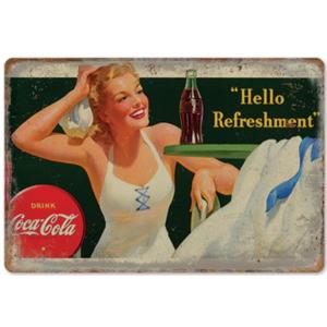 コカコーラ Coca-Cola girl アメリカ雑貨☆レトロ調☆アメリカンブリキ