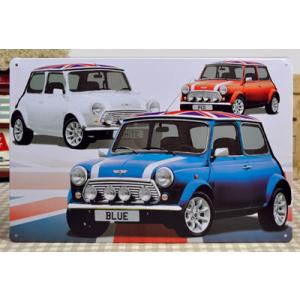 mini cooper ミニ クーパー☆レトロ調☆メタルサイン アメリカンブリキ