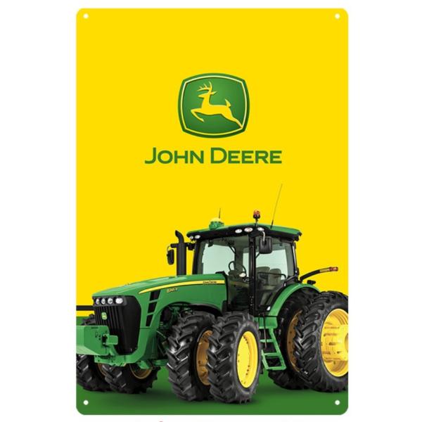 ジョンディア john deere トラクター ★レトロ調★メタルサイン　アメリカンブリキ看板/飾り...