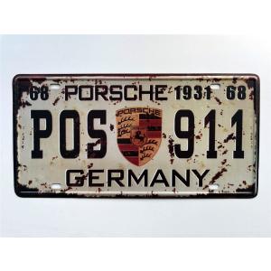 ナンバープレート型 アメリカ雑貨 メタルサイン ☆レトロ調